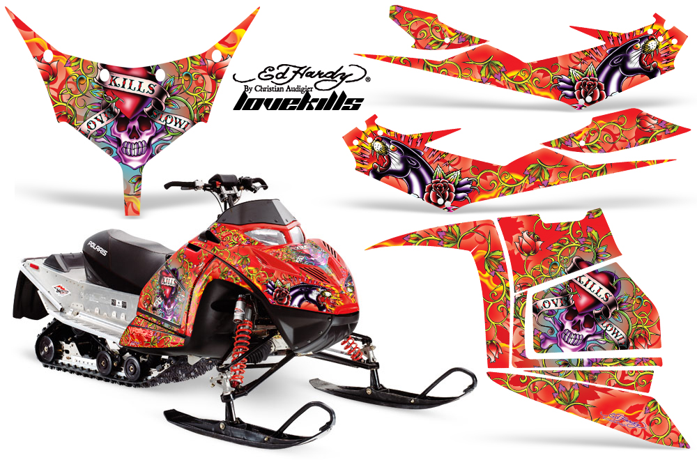 Polaris IQ Race Graphic Kit RED EH Lovekills JPG